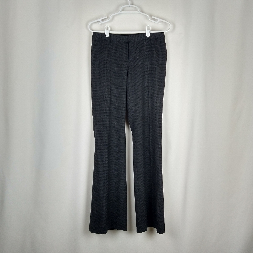 Banana Republic Dark Gray Patterned Trouser Pants